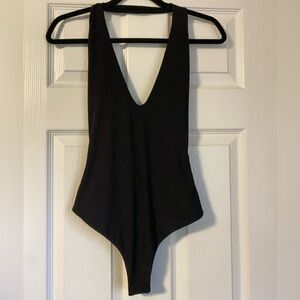 Deep plunge bodysuit